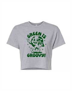 Зеленая футболка Juniors — это классная укороченная футболка, серый Licensed character