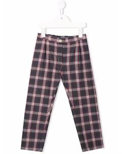 Клетчатые брюки кроя слим, серый Siola