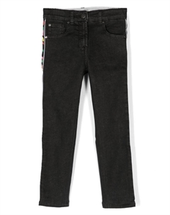 Брюки прямого кроя с логотипом, черный Stella mccartney kids