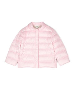 Пуховик с логотипом FF, розовый Fendi kids