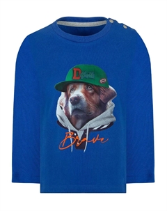 Футболка с графичным принтом, синий Lapin house