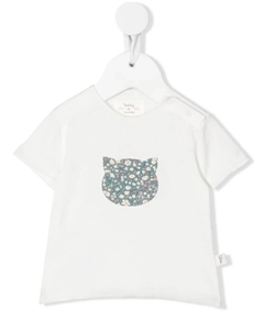 Футболка с цветочным принтом, белый Teddy & minou