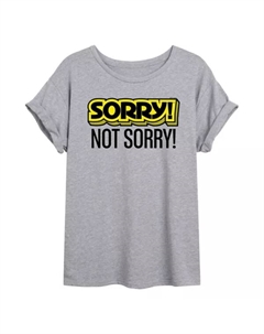 Детская худи "Sorry! Not Sorry" оверсайз, серый Hasbro