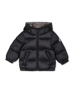 Пуховик с капюшоном, черный Moncler enfant