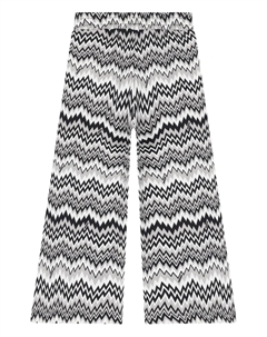 Широкие брюки с узором зигзаг, черный Missoni kids