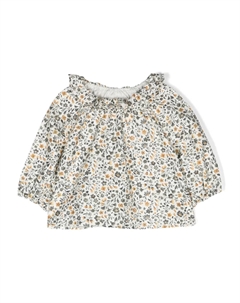 Блузка с цветочным принтом, белый Teddy & minou