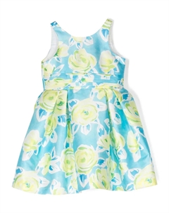 Платье с цветочным принтом и складками, синий Abel & lula