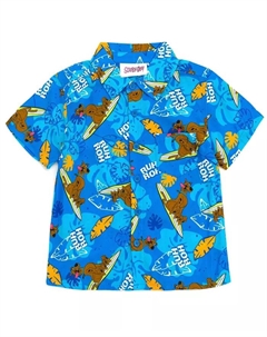 Гавайская рубашка на пуговицах Scooby-Doo, синий Scooby doo