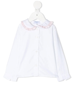 Топ с оборками на воротнике, белый Siola