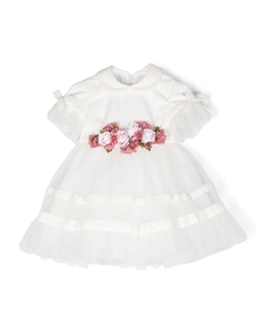 Платье с цветочной аппликацией, белый Colorichiari