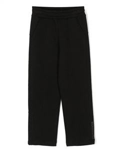 Брюки с эластичным поясом и логотипом, черный Monnalisa