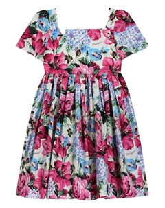 Платье с цветочным принтом, зеленый Dolce & gabbana kids