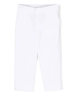 Прямые брюки с эластичным поясом, белый Simonetta
