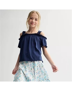 Детская и женская блузка с открытыми плечами, размеры 6-20, обычные и плюс, цвет velocity blue So