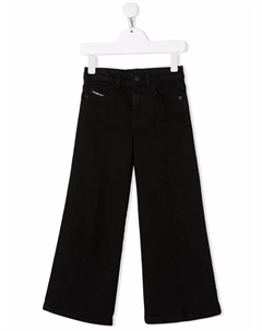 Широкие джинсы с логотипом, черный Diesel kids