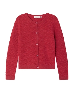 Стеганый кардиган из шерсти, красный Bonpoint