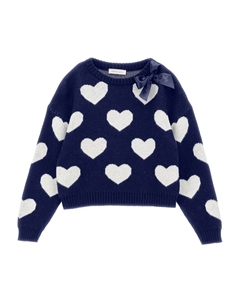 Свитер с узором, синий Monnalisa