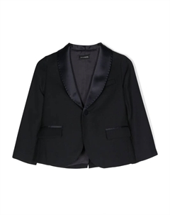 Однобортный блейзер с воротником-шалькой, синий Monnalisa