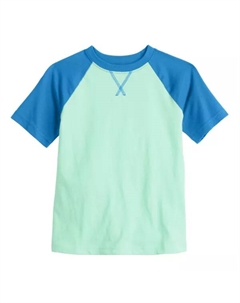 Футболка с рукавами реглан для мальчиков 4–12 лет, цвет quiet aqua Jumping beans