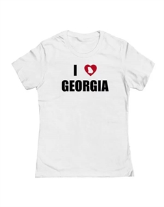 Футболка Junior'S с принтом "I heart Georgia", белый Unbranded