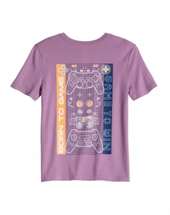 Футболка с коротким рукавом и принтом для мальчиков 8-20 лет на каждый день, цвет gamer winner purple Sonoma goods for life