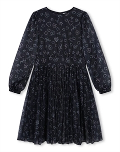 Платье с графичным принтом и блестками, черный Sonia rykiel enfant