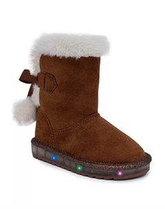 Ботинки Maizen Cozy Light-Up на липучках для девочек, коричневый Sugar