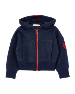 Худи с нашивкой-логотипом, синий Monnalisa