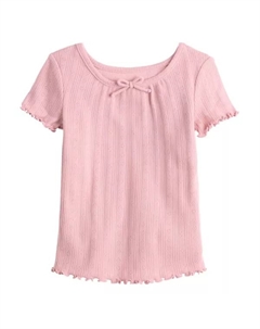 Футболка с короткими рукавами и завязкой спереди для девочек-малышей, цвет delicate princess Jumping beans