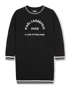 Платье с логотипом, черный Karl lagerfeld kids