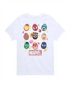 Футболка с короткими рукавами и принтом пасхальных яиц для мальчиков 8-20 лет, белый Marvel
