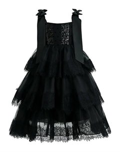 Многоярусное платье, украшенное пайетками, черный Tulleen