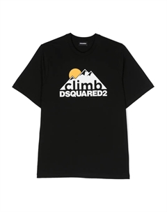 Футболка с графичным принтом, черный Dsquared2 kids