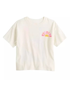 Детская и подростковая футболка с коротким рукавом и принтом, свободный крой, размеры S-XXL, цвет summer scenic sun So