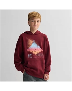 Мягкая толстовка с капюшоном для мальчиков 8-20 лет, обычная и свободная, цвет grid mountain red Sonoma goods for life