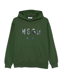 Худи с логотипом, зеленый Msgm kids