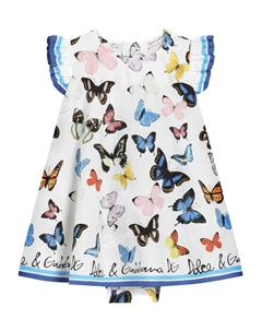 Платье с принтом, белый Dolce & gabbana kids