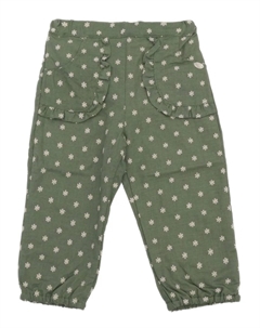 Брюки с оборками и цветочным принтом, зеленый Tartine et chocolat