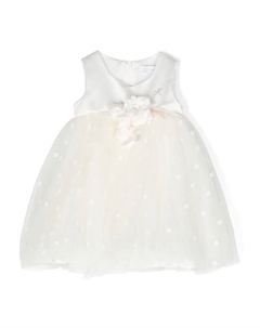 Расклешенное платье из тюля, белый Monnalisa