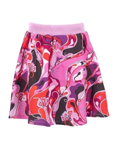 Юбка с принтом Orchidee, розовый Pucci junior