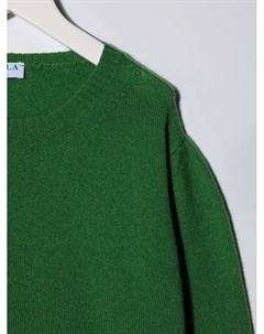 Кашемировый джемпер с круглым вырезом, зеленый Siola