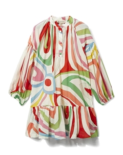 Платье с принтом Marmo, белый Pucci junior