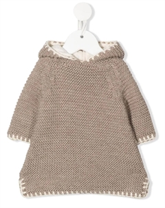 Топ из шерсти альпаки с капюшоном, нейтральный Bonpoint