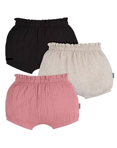 Шорты-шарфы из марли для девочек, 3 шт. в упаковке, розовый Gerber