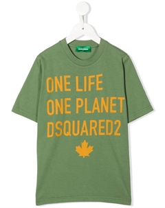 Футболка с надписью, зеленый Dsquared2 kids