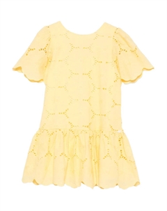 Ярусное платье бродери-англез, желтый Tartine et chocolat
