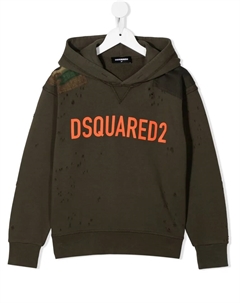 Худи с логотипом, зеленый Dsquared2 kids