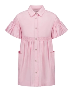 Платье с присборенной вставкой, розовый Monnalisa