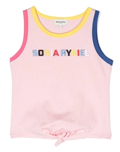 Топ с вышитым логотипом, розовый Sonia rykiel enfant