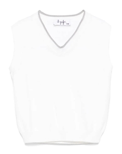 Топ из органического хлопка, белый Il gufo